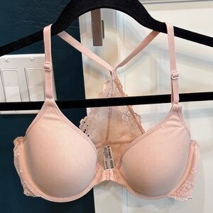 Wacoal “b.tempt’d” pink underwire bra